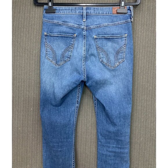 Hollister Women's Size 5S Blue High-Rise Distressed Skinny Jeans W27 L28 - Picture 10 of 12